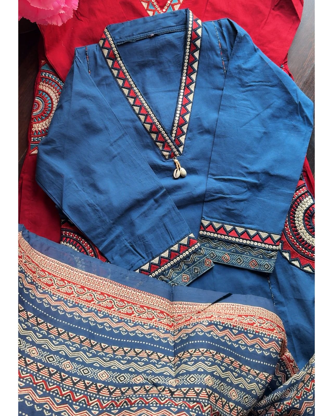 WhatsApp-Image-2026-04-02-at-19.29.55.jpeg Stylish Embroidered Cotton Pocket suits -Blue - Image 1