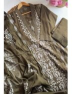 Pure Cotton Straight Fit-Olive Green - Image 2