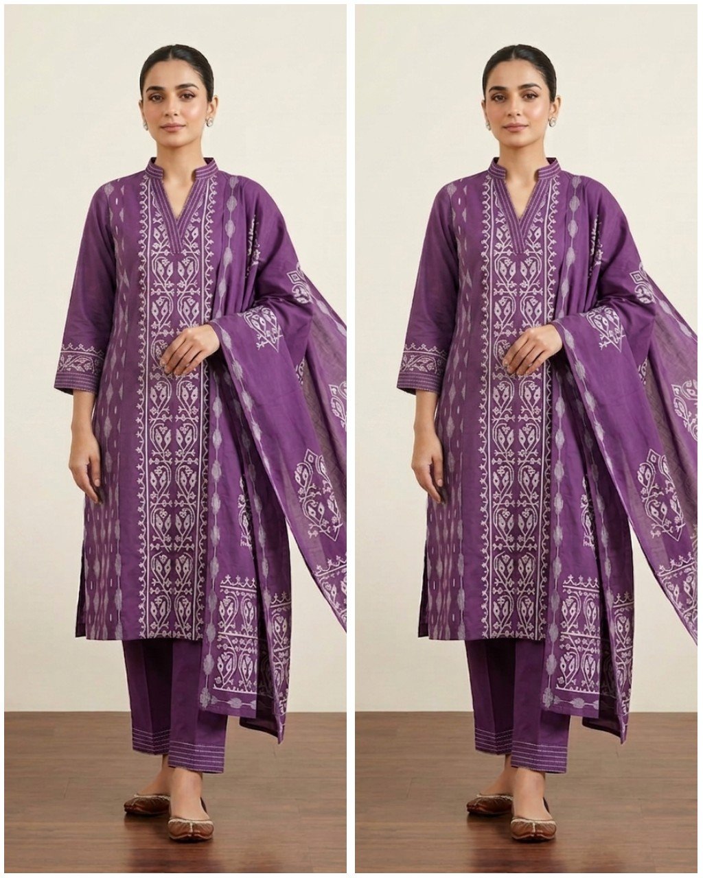 WhatsApp-Image-2026-05-09-at-6.11.20-PM.jpeg Pure Cotton Straight Fit -Dark Purple - Image 1
