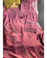 Pure Cotton Pocket Embroidered Fit - Mauve - Image 2