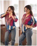 Premium Crepe Shirt -Blue - Image 2