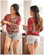 Premium Crepe Shirt -Maroon - Image 2