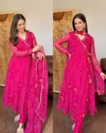 Premium Chiffon Bandhej Angarkha