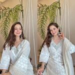 Premium Sciffli Embroidered Farshi Cotton suit - White