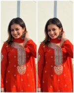 Karwa Special Sharara Set Orange - Image 2