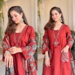 Pure Cotton Designer Fit - brick Red