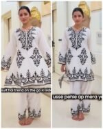 Premium FARSHI laser Cut Kora Cotton Coord