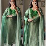 Emerald Noor – Handworked Crush Tissue 3-Piece Suit Set