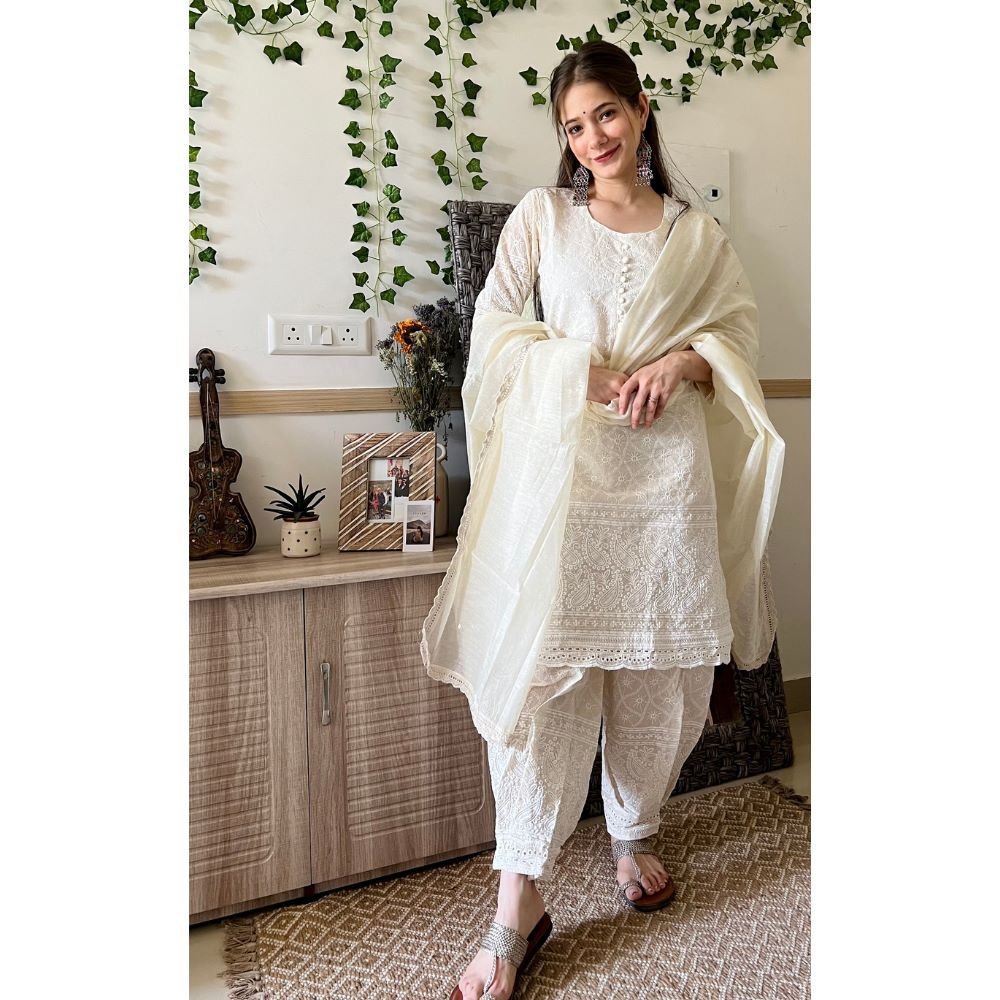 ab-33.jpg Afgaan set - White - Image 1