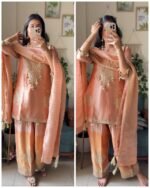 Rosé Zardozi Farshi Suit
