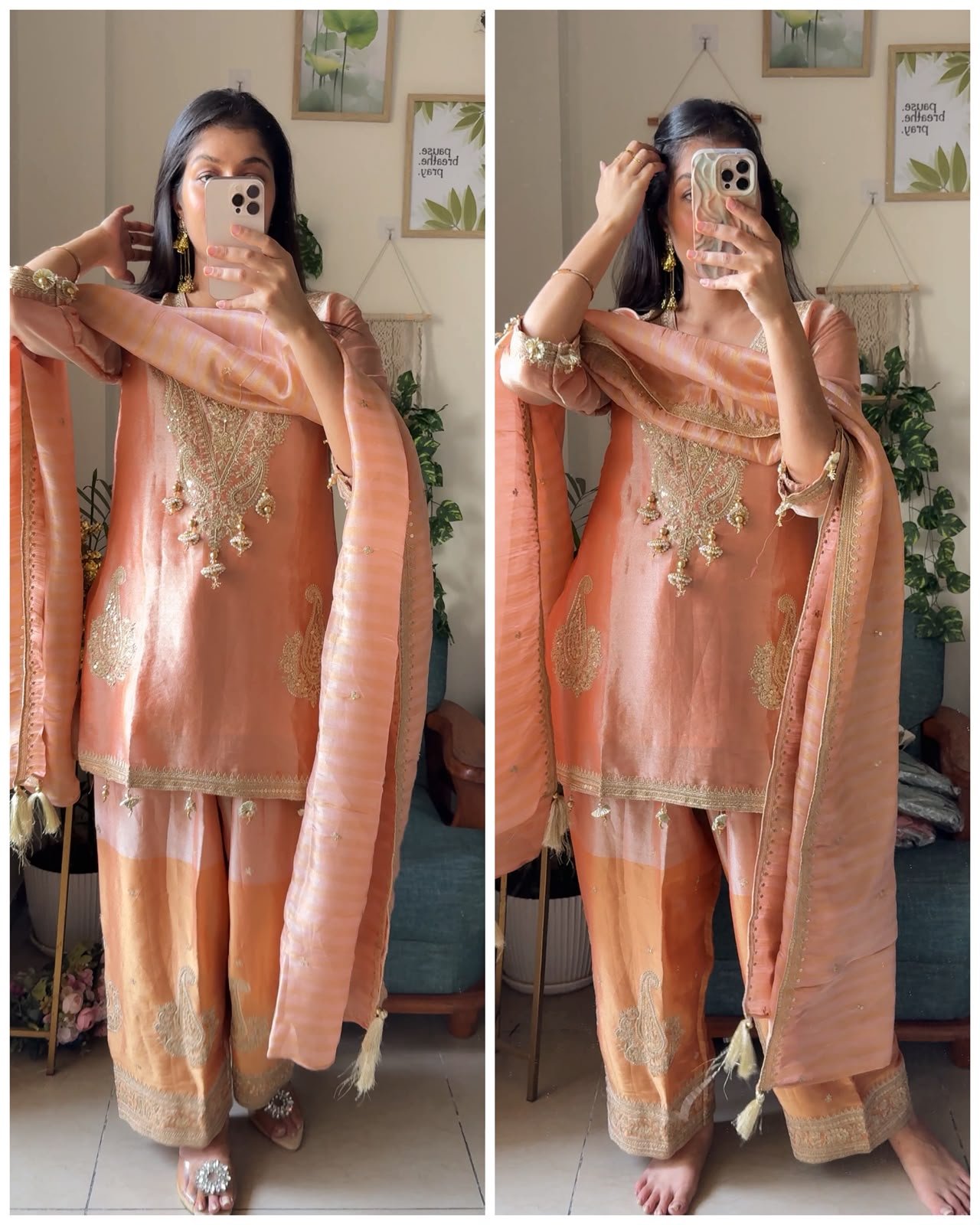 WhatsApp Image 2026-10-01 at 18.37.38 (1) Rosé Zardozi Farshi Suit - Image 1