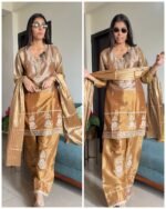 Champagne Royale – Premium Tissue farshi Suit Set - Image 2