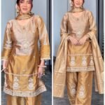 Champagne Royale – Premium Tissue farshi Suit Set