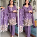 Mauve Muse – Premium Crepe Hand-Embroidered Suit Set