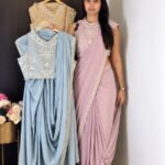 The Royal Aura Pre-Draped Saree  Pink