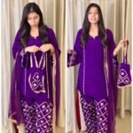 Royal Gota Elegance – Premium 4-Piece Designer Set Purple
