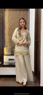 Ivory Noor Mirror Work 4-Piece Set - Image 3