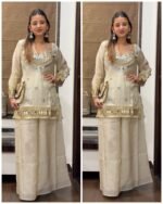 Ivory Noor Mirror Work 4-Piece Set - Image 2