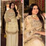 Ivory Noor Mirror Work 4-Piece Set