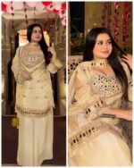 Ivory Noor Mirror Work 4-Piece Set