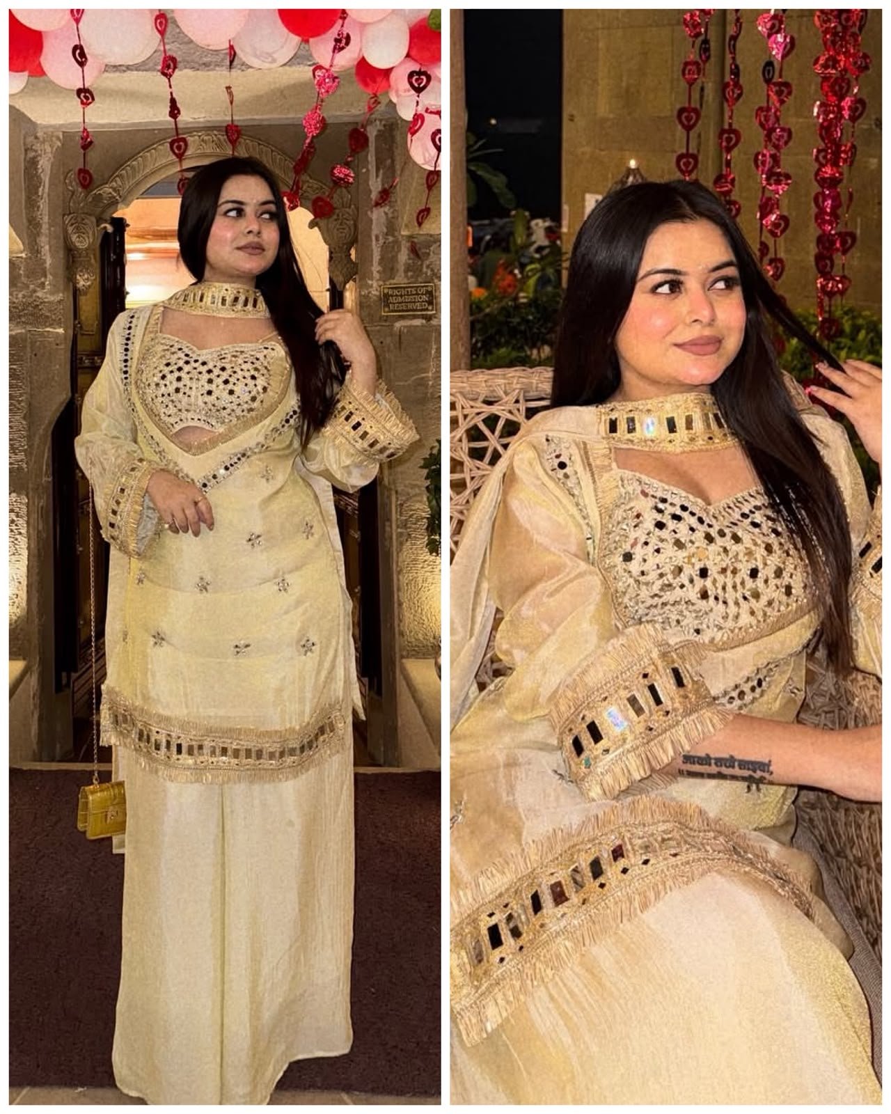 WhatsApp Image 2026-10-22 at 11.23.39 Ivory Noor Mirror Work 4-Piece Set - Image 1