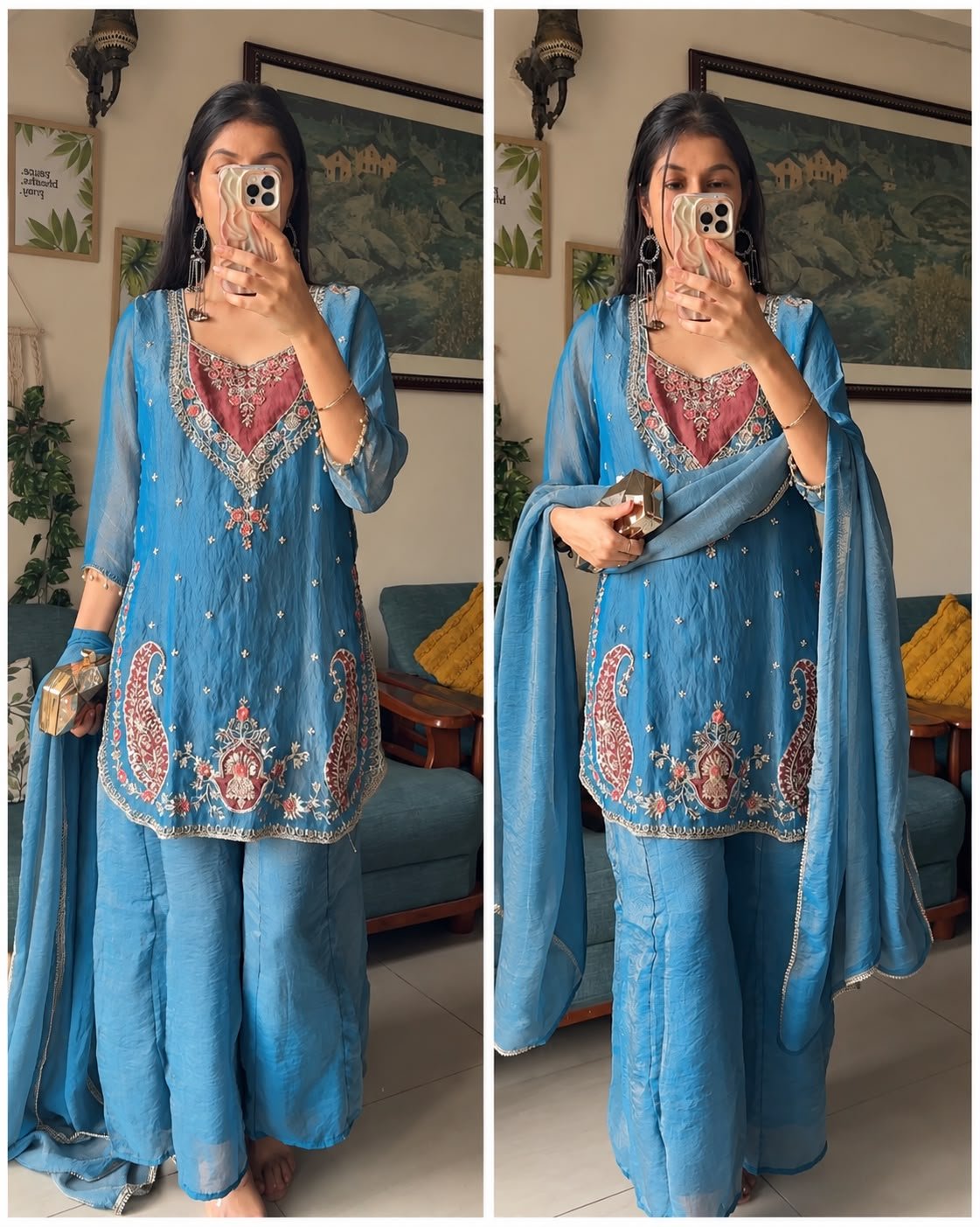 WhatsApp Image 2026-10-24 at 11.24.48 ZARIYA – DUAL-TONE METALLIC CRUSHED TISSUE 3-PIECE SET -POWDER BLUE - Image 1