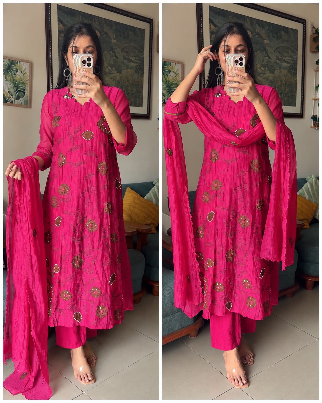 WhatsApp Image 2026-10-24 at 18.54.19 Rani Gulbahar Chanderi Suit - Image 1