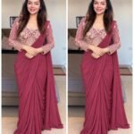 Aafreen Dusty Rose Saree