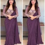 Meher Smoky Plum Saree