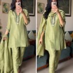 Zehra Emerald Beadwork Suit